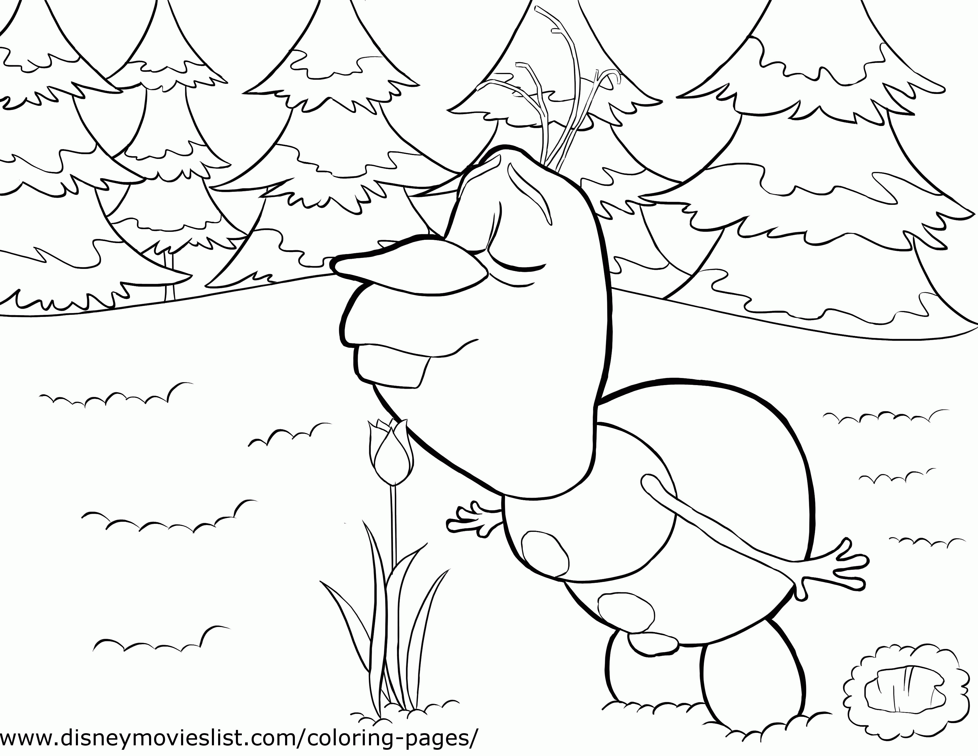 Olaf - Disney's Frozen Coloring Pages Sheet