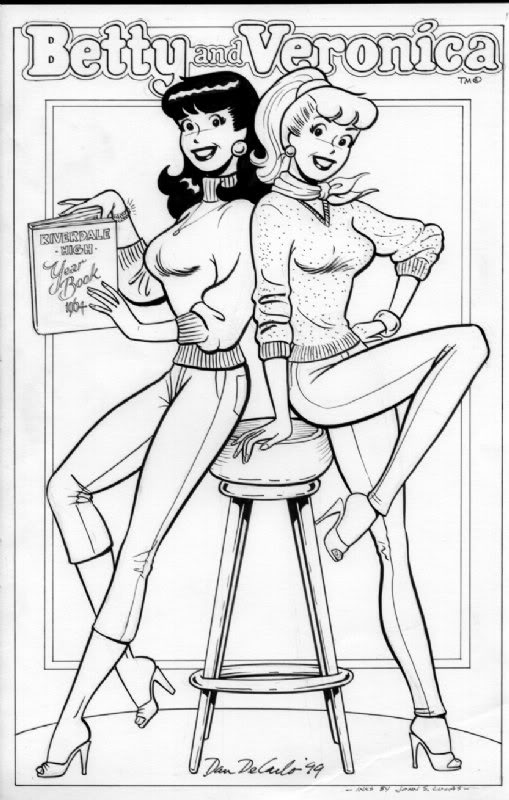 Betty And Veronica Coloring Page