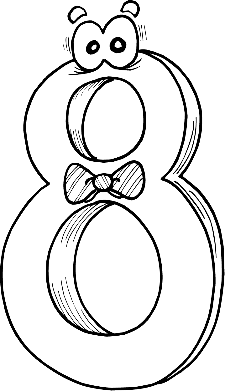 Number 8 Coloring Sheets for Preschoolers - Get Coloring Pages