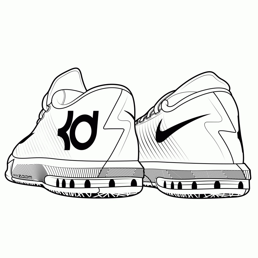 Nike Running Shoes Coloring Book to print and online