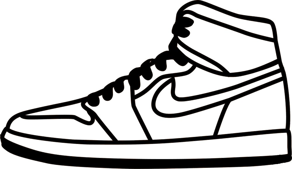 Nike Sneaker Coloring Page Coloring Page Page For Kids And Adults ...