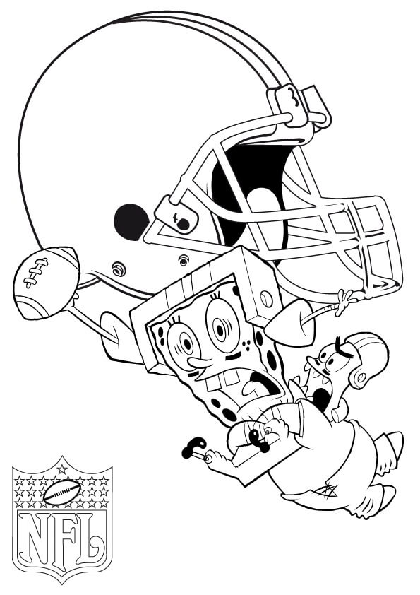 Spongebob Cleveland Browns Coloring Page - Free Printable Coloring Pages  for Kids