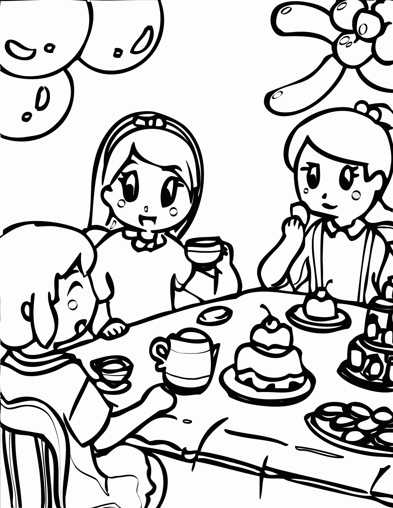 12 Pics of Tea Party Coloring Pages Free - Printable Tea Party ...