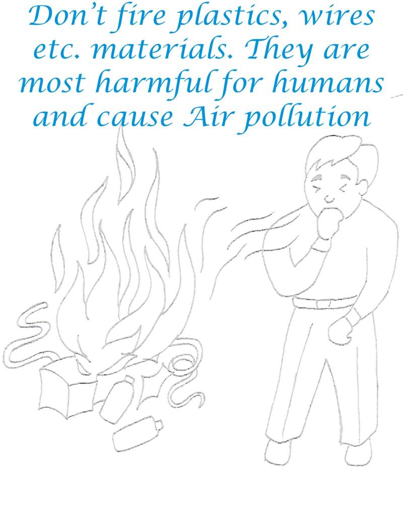Don't Fire it makes Air Pollution Coloring Page