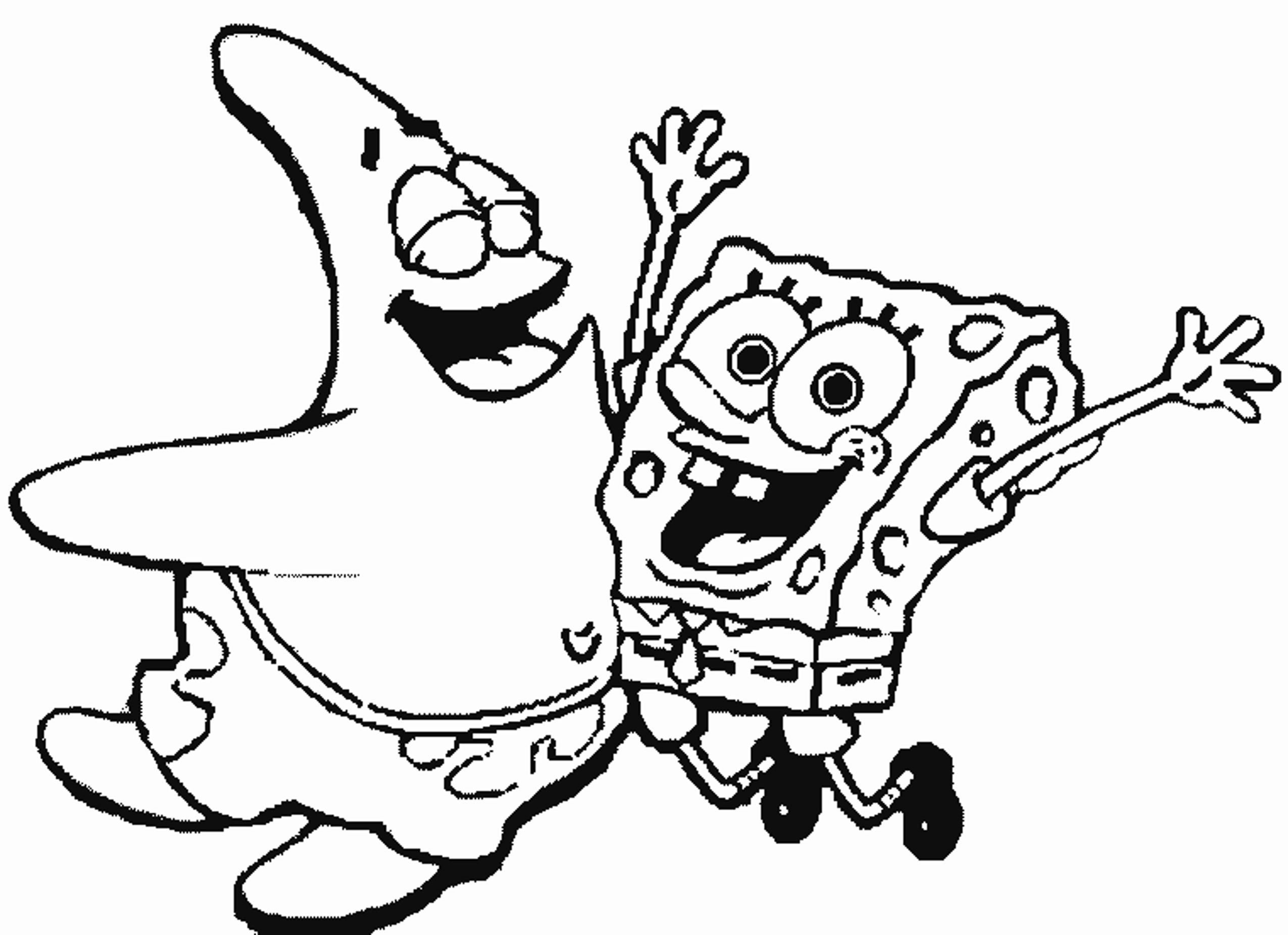 Spongebob And Patrick Coloring Page   Coloring Home
