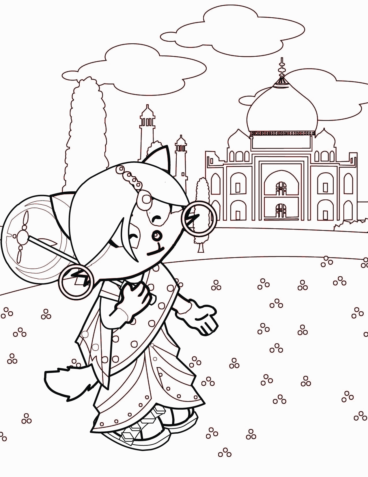 Indian Princess Coloring Page   Handipoints   Coloring Home