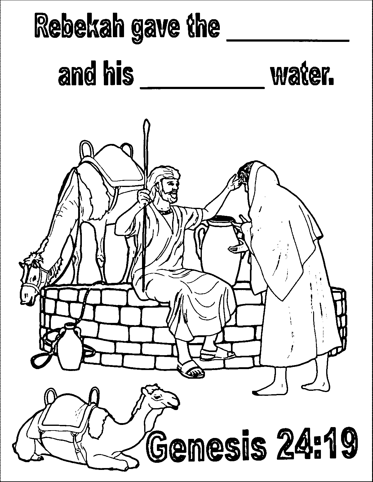 Genesis 24 Coloring Pages