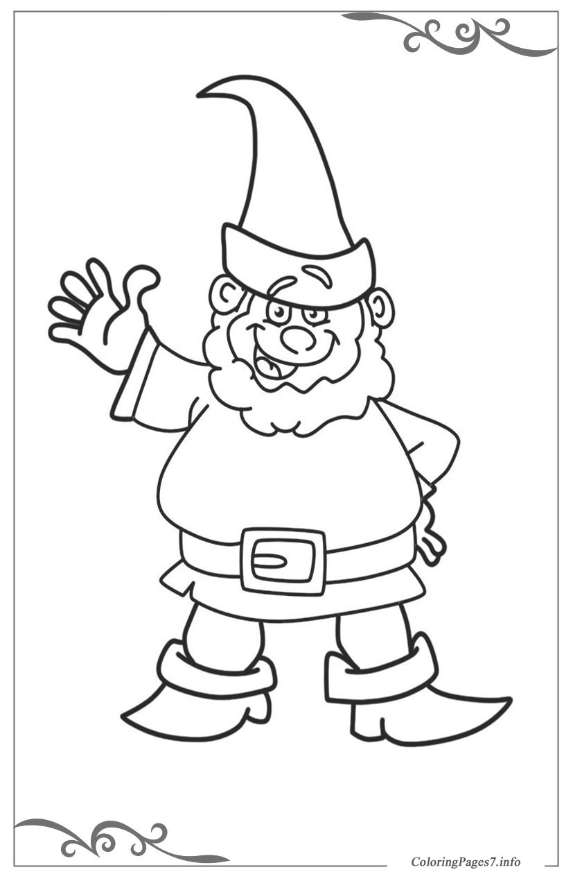 Gnomes Free Online Coloring Pages