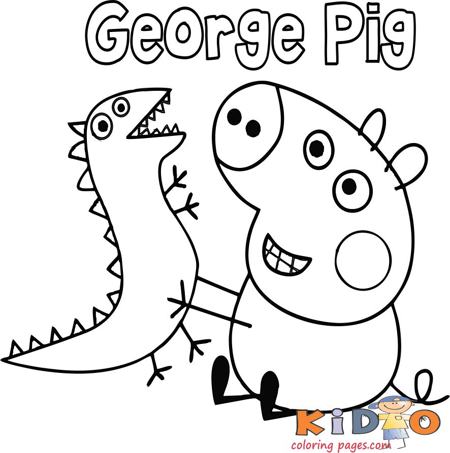 George Pig toy dinosaur coloring pages for kids - Kids Coloring ...