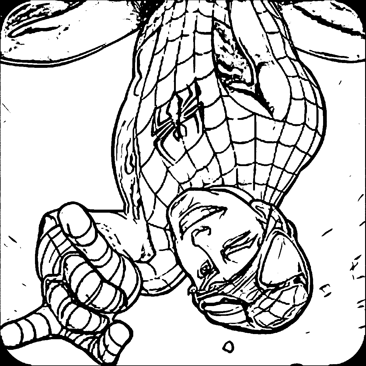 Funny Spider Man Coloring Pages