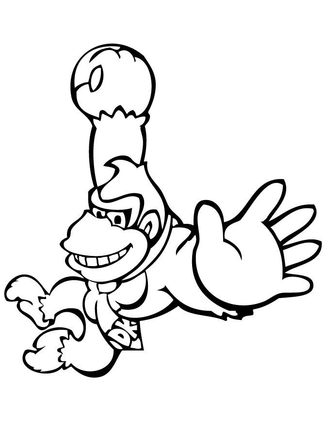 Download Donkey Kong Coloring Page - Coloring Home
