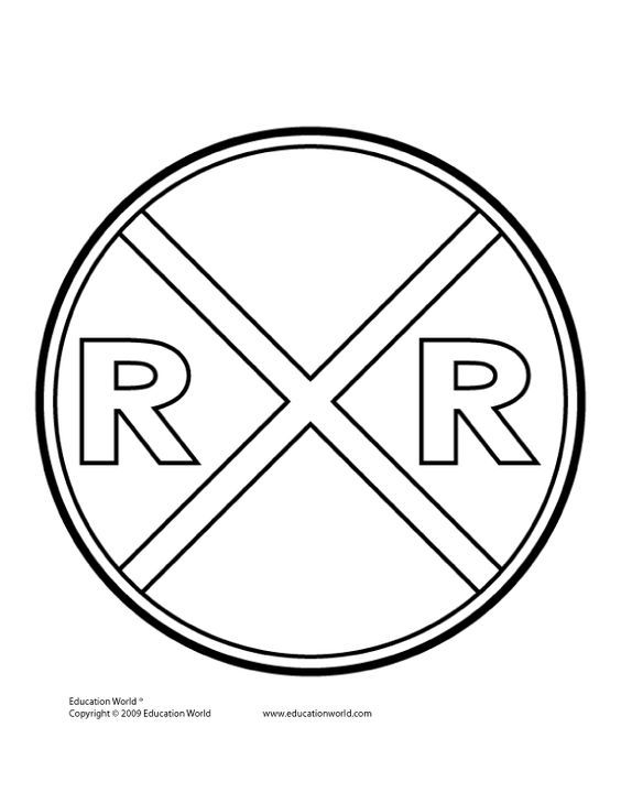Railroad Sign coloring page | Party Time | Pinterest | Signs ...
