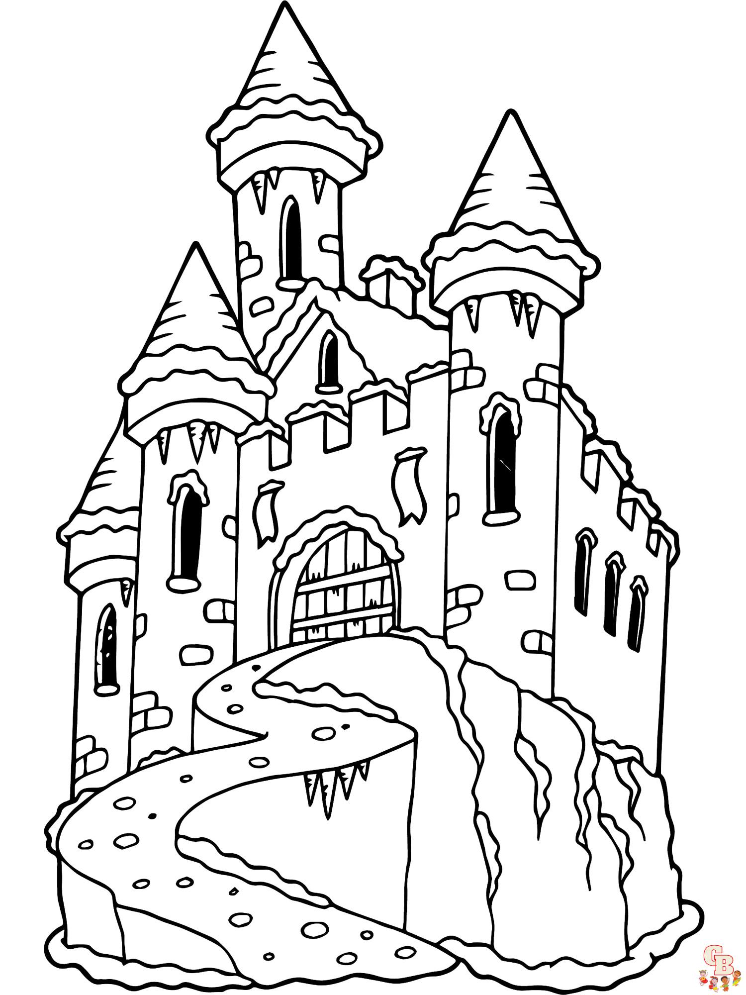 Castle Coloring Pages - Free Printable Sheets for Kids