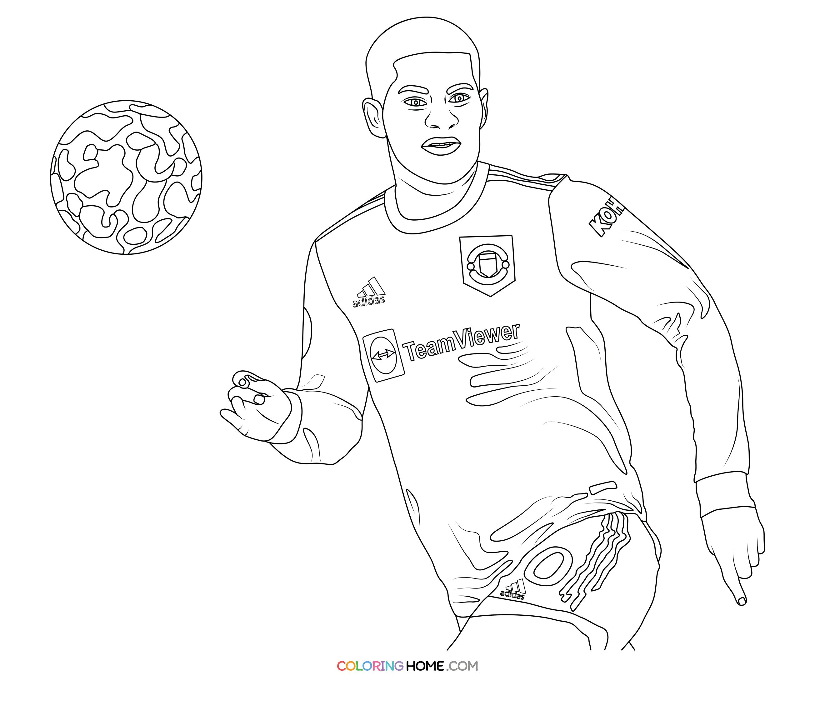 Marcus Rashford Coloring Pages - Coloring Home