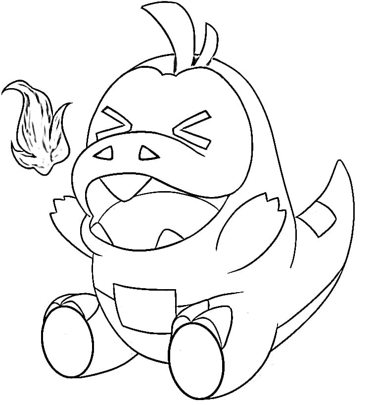 Pokemon Fuecoco Coloring Page - Free Printable Coloring Pages for Kids