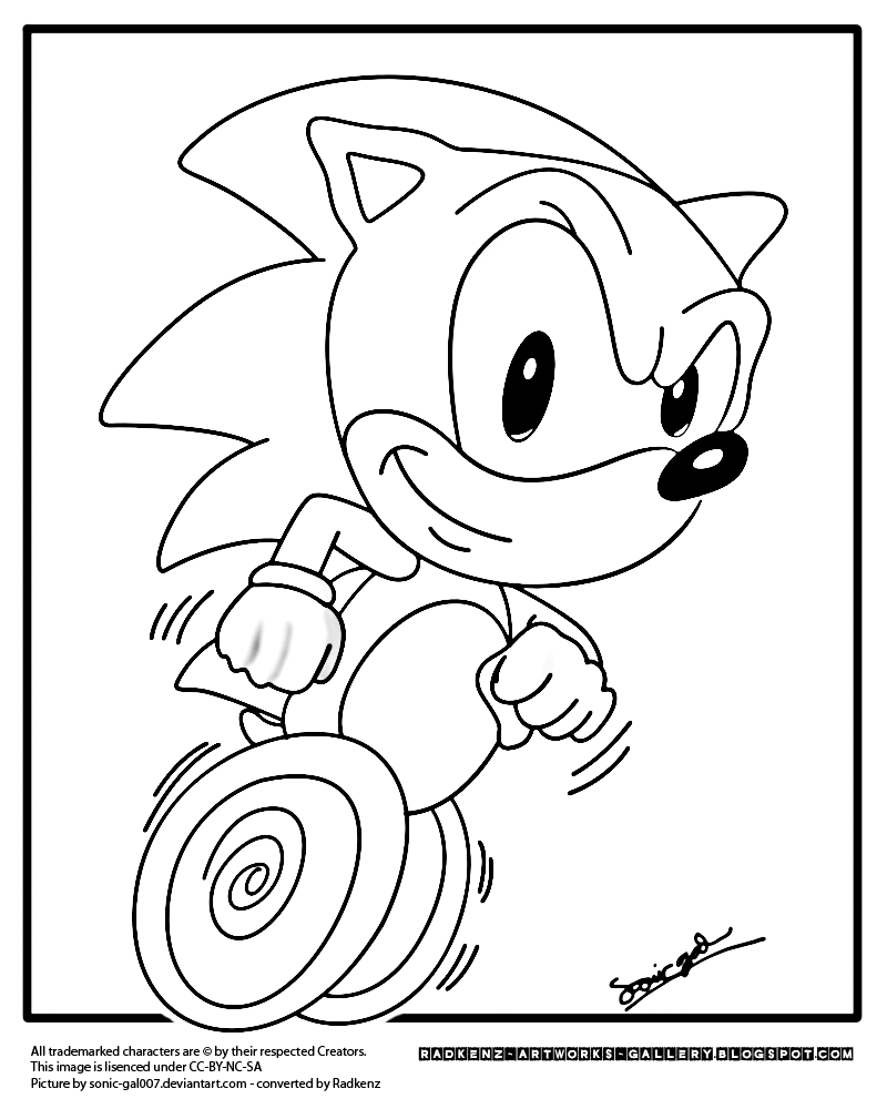 Sonic the Hedgehog Running Coloring Pages - Get Coloring Pages