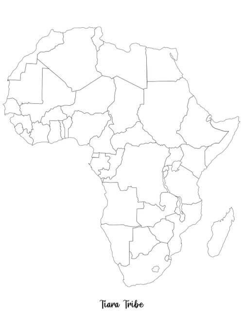 Africa Map Coloring Pages Coloring Home
