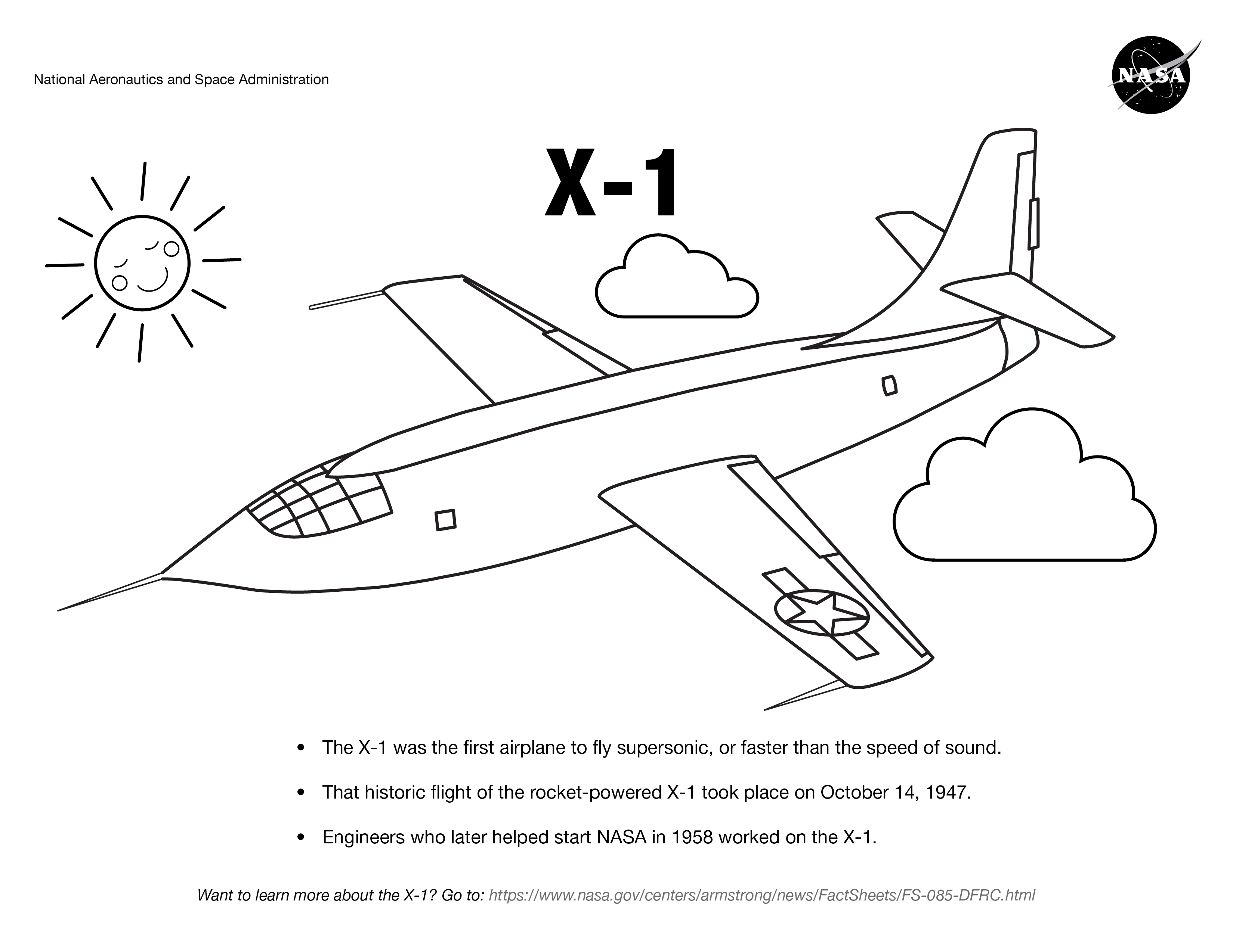 Airplane Coloring Pages for Kids | NASA