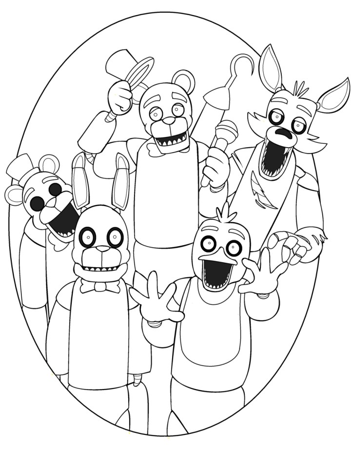 Five Nights At Freddy's Coloring Pages Collection - Whitesbelfast