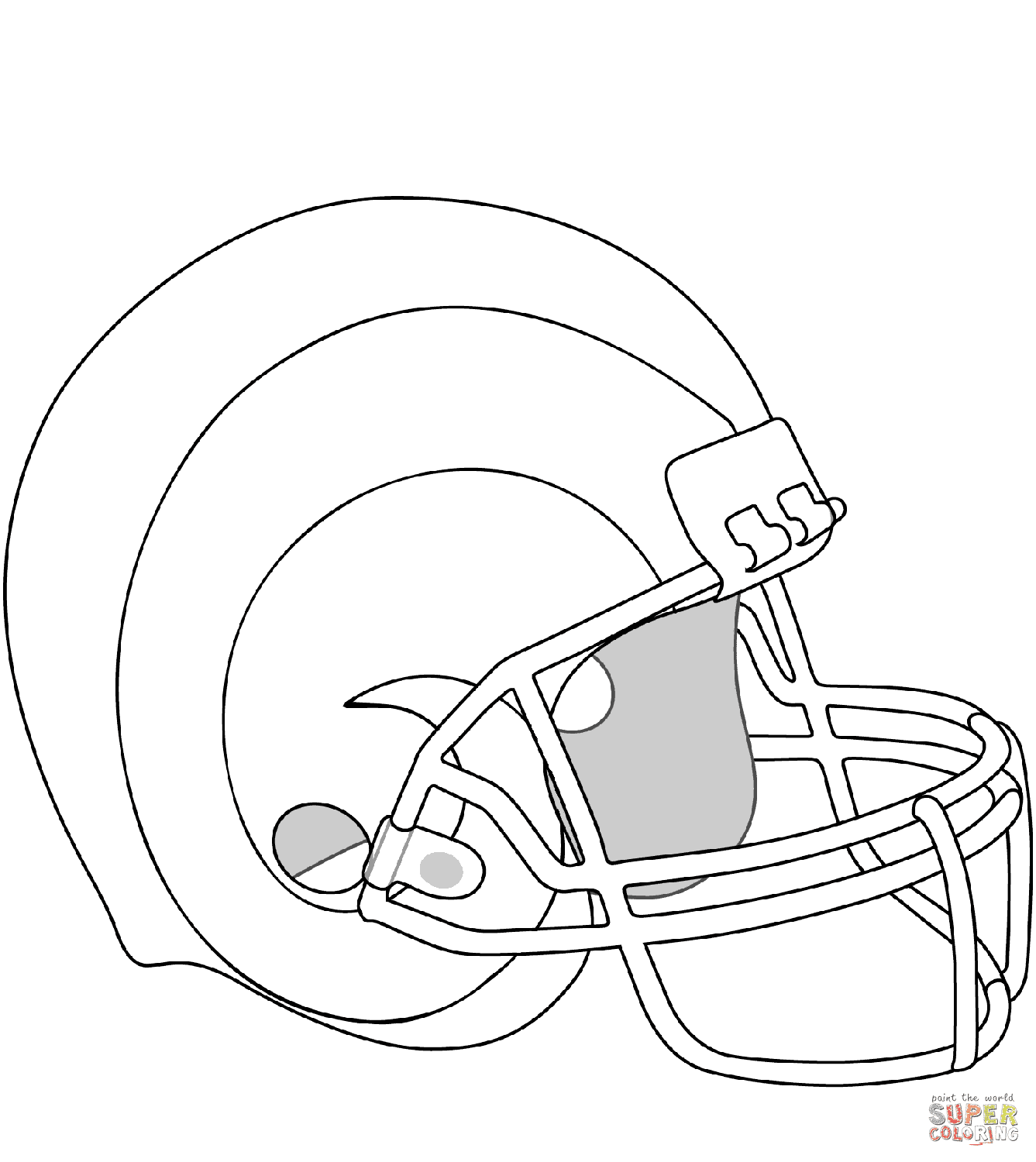 Los Angeles Rams Helmet Coloring Pages - NFL Coloring Pages - Coloring Pages  For Kids And Adults