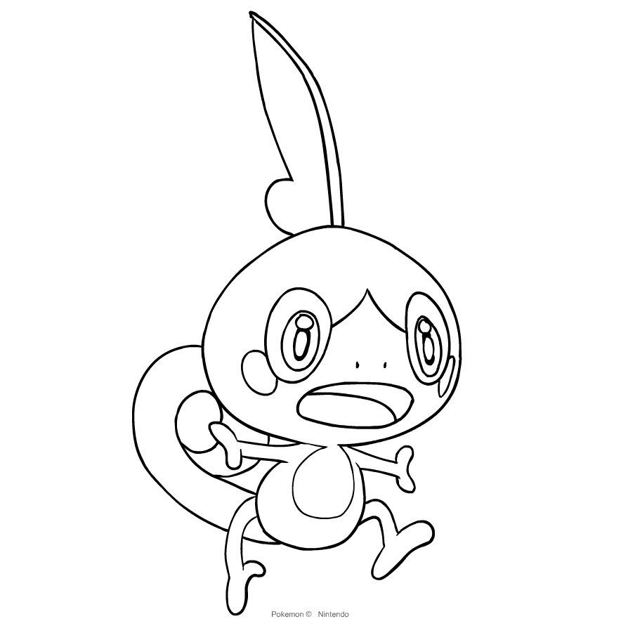 Sobble from Pokémon Sword and Shield coloring page.