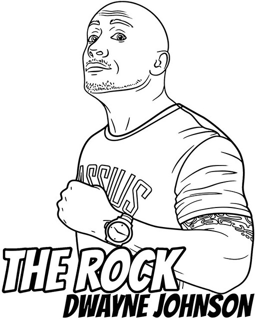 Dwayne Johnson coloring page | Coloring sheet with The Rock … | Flickr