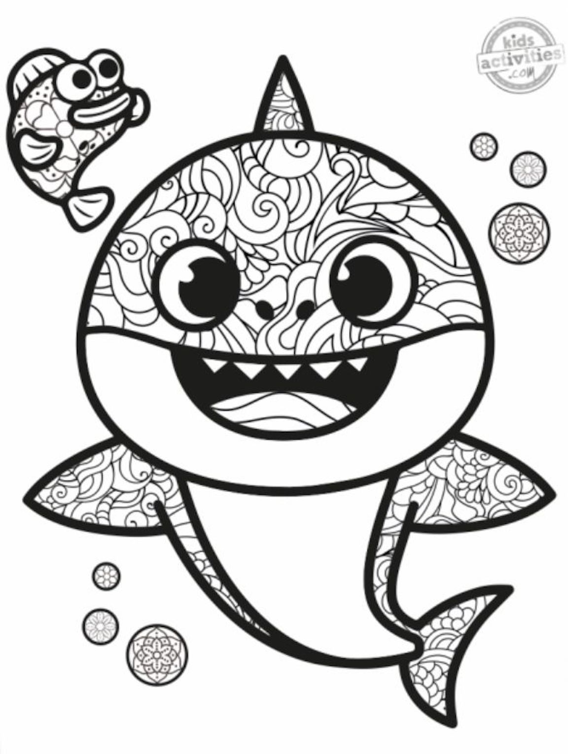 Baby Shark Coloring Pages And Other Top 20 Themed Coloring ...