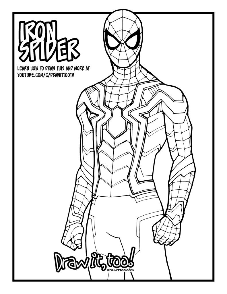 Iron Spider Man Coloring Pages   Coloring Home