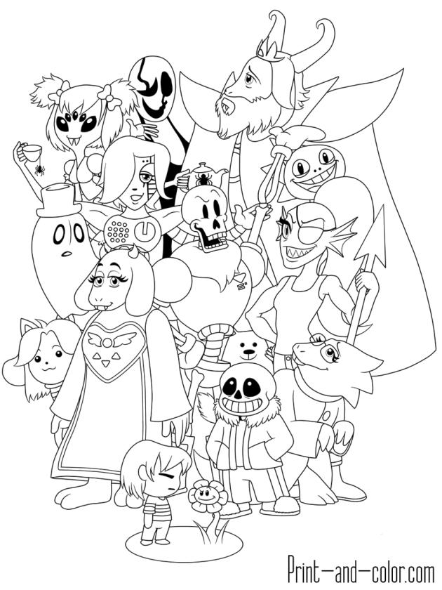 20+ Free Printable Undertale Coloring Pages - EverFreeColoring.com