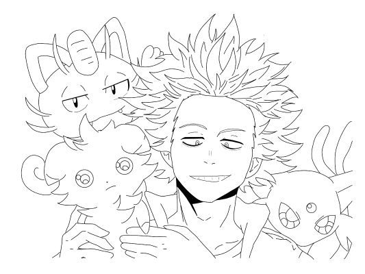 what i have so far of shinsou and pokemon uwu | Art book