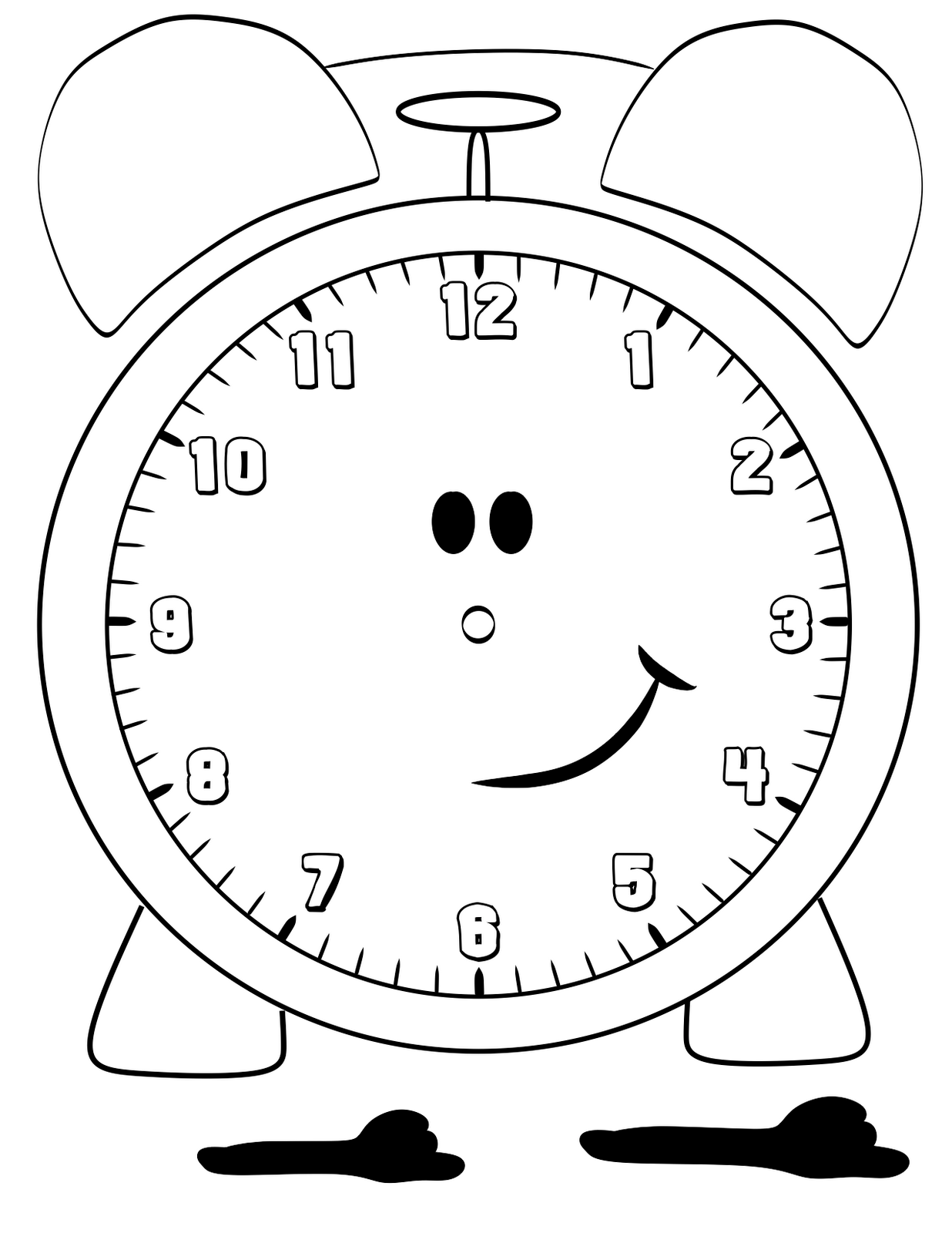 Clocks Coloring Pages Coloring Home