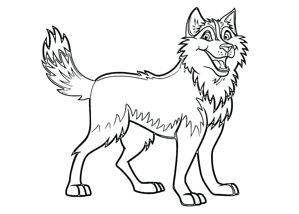 Grand chien - Dogs Kids Coloring Pages