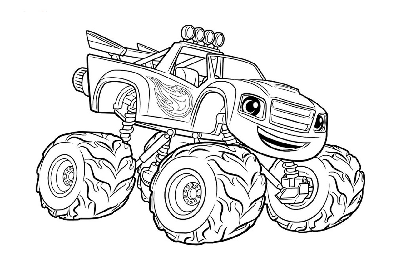 Monster Truck coloring book to print and online