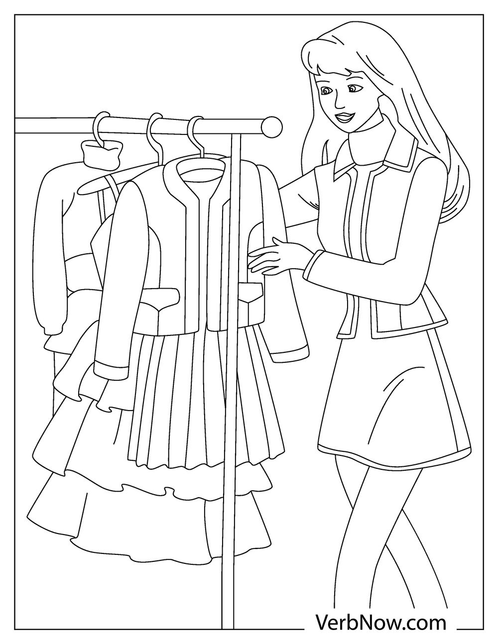 Free DRESSES Coloring Pages & Book for Download (Printable PDF) - VerbNow