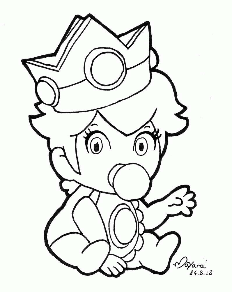 Luigi And Daisy Coloring Pages - Free Printable Mario Brothers Coloring