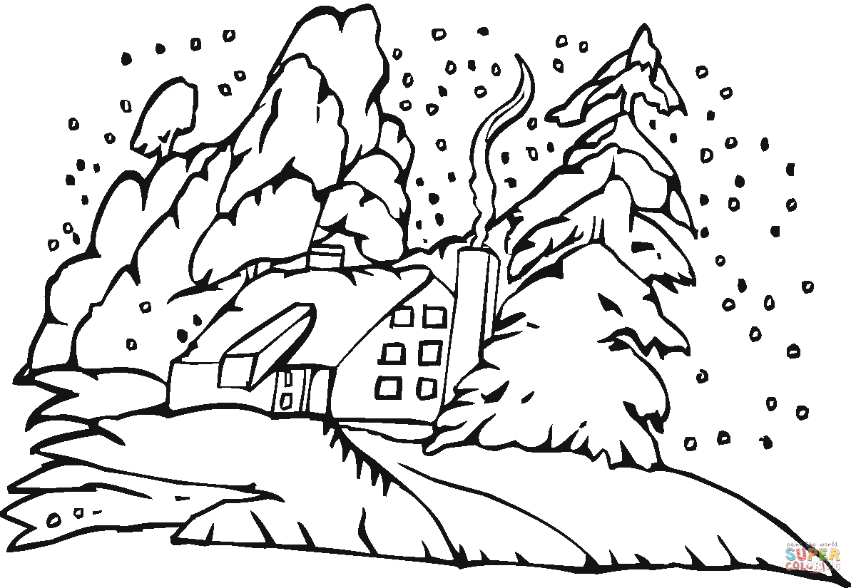Pine Tree in the Christmas coloring page | Free Printable Coloring ...