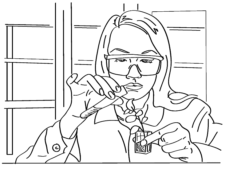 Science Lab Coloring Page
