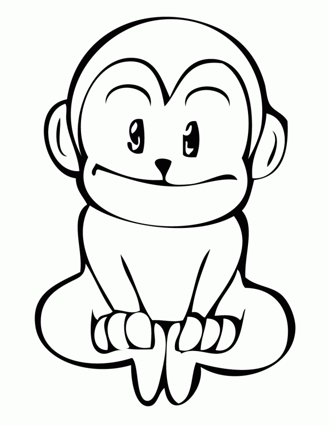 Free Printable Monkey Coloring Pages | H & M Coloring Pages