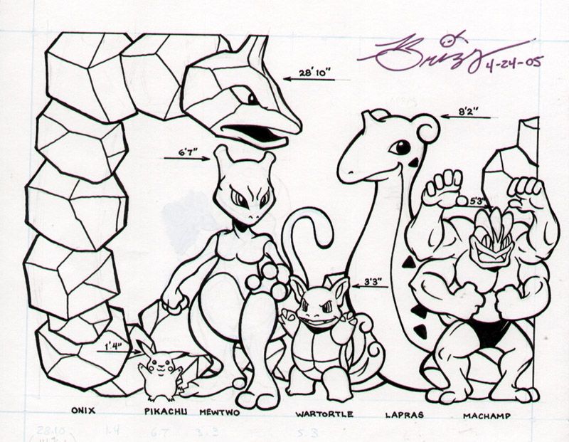 Pokemon Characters, in Bill Cox's Animation Art & Characters Comic ...
