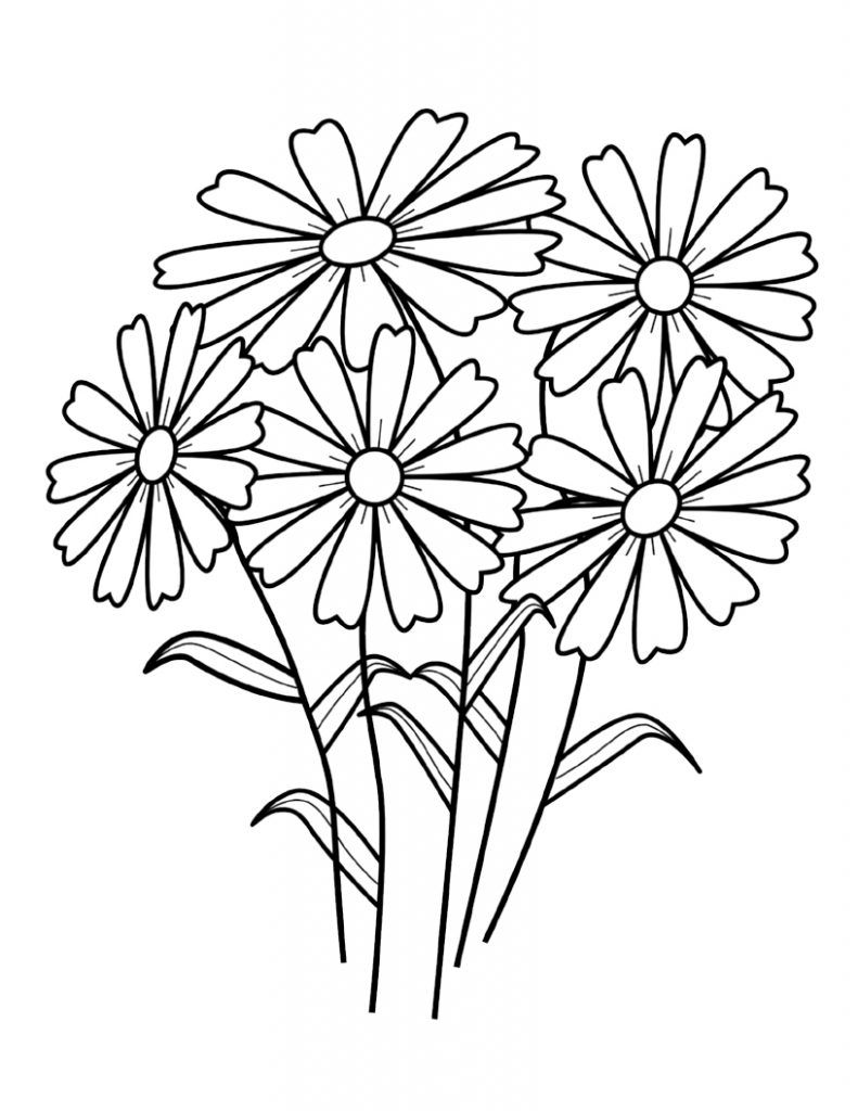 Wild Flowers Coloring Pages - Coloring Home