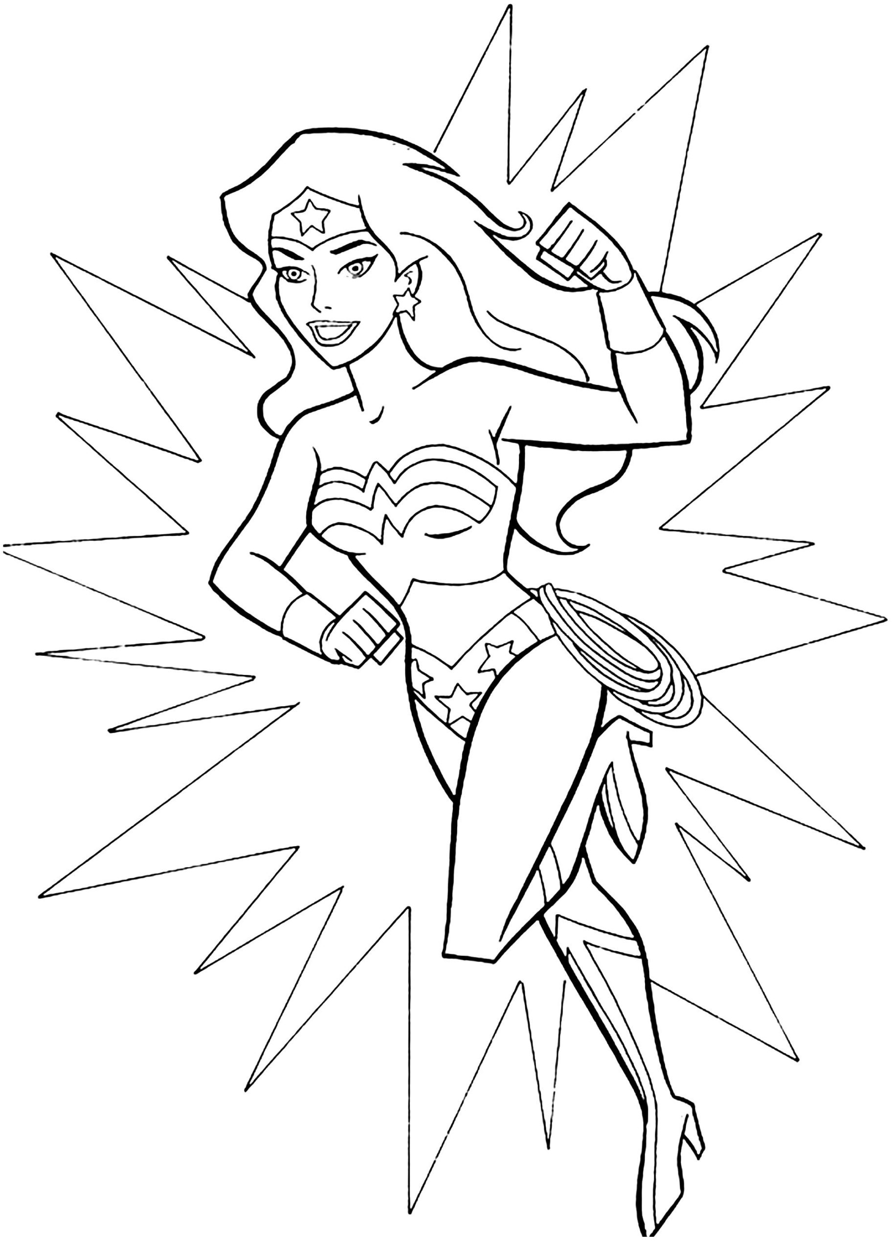 Top 30 Supreme Wonder Woman Coloring Pages Kids Printable ...
