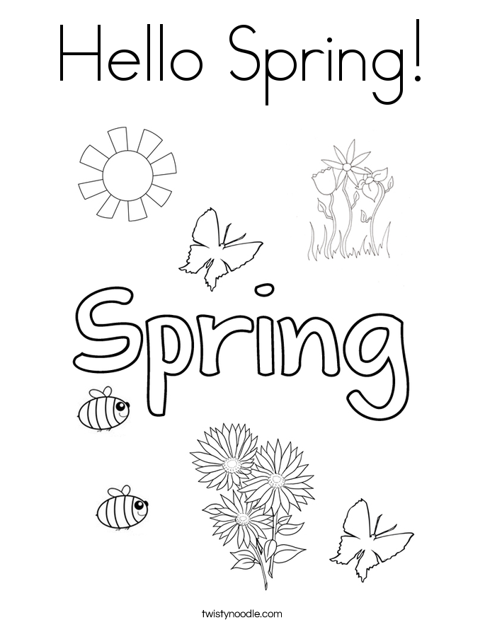 Spring Coloring Pages - Twisty Noodle