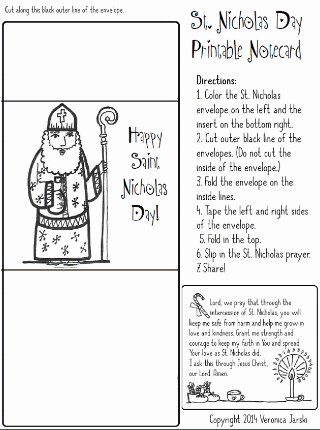 Paper Dali: Saint Nicholas: Free Coloring Page and Printable