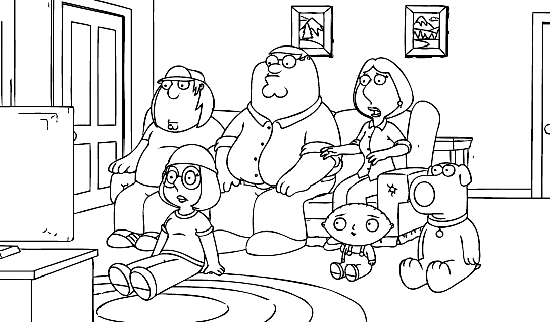 Family Guy Color Pages Free - High Quality Coloring Pages