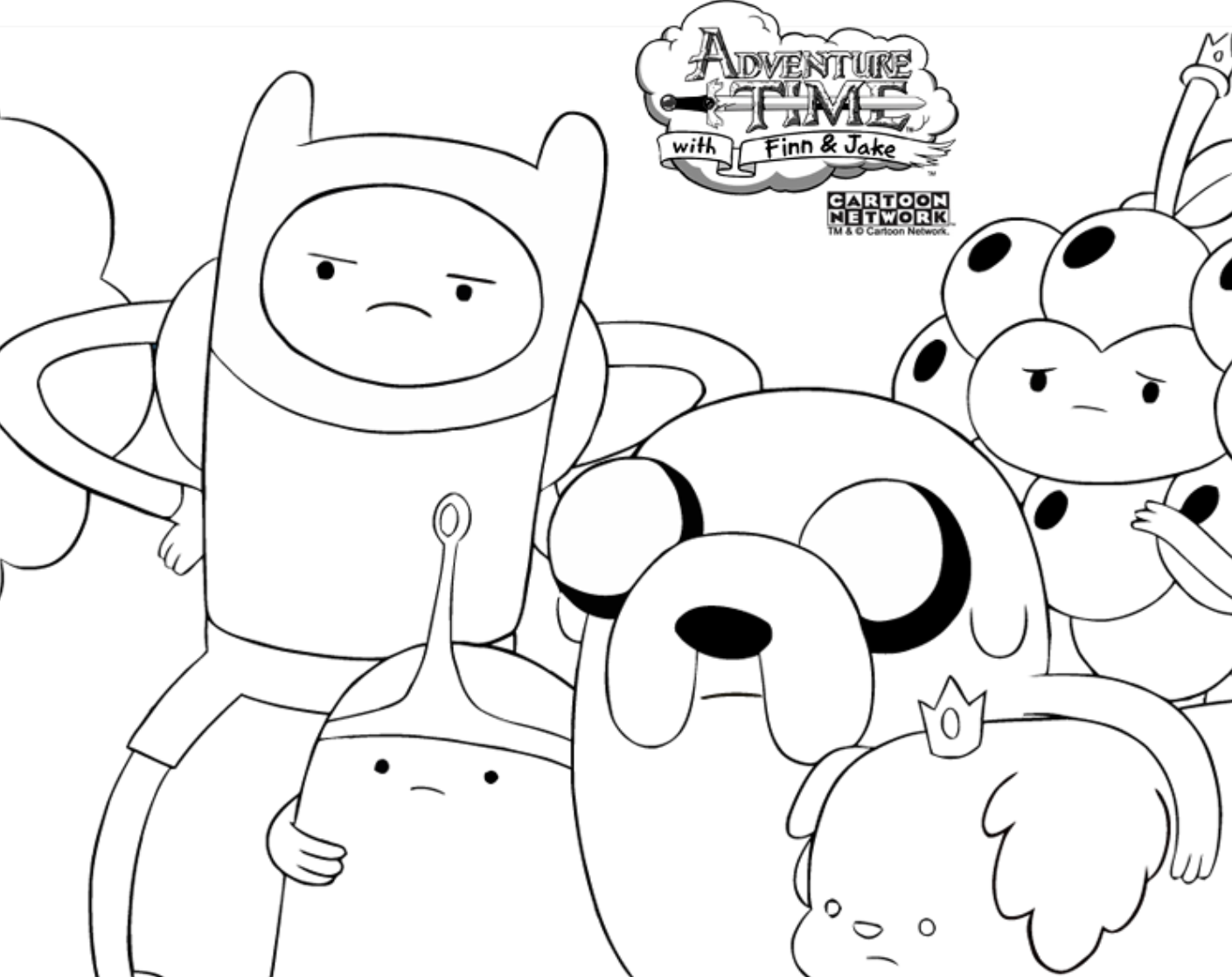 Adventure Time Coloring Pages | Cartoon Coloring pages of ...