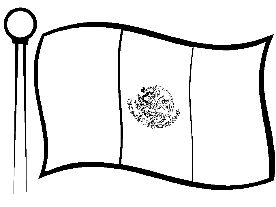 Printable Mexico Flag1 Countries Coloring Pages - Coloringpagebook.com