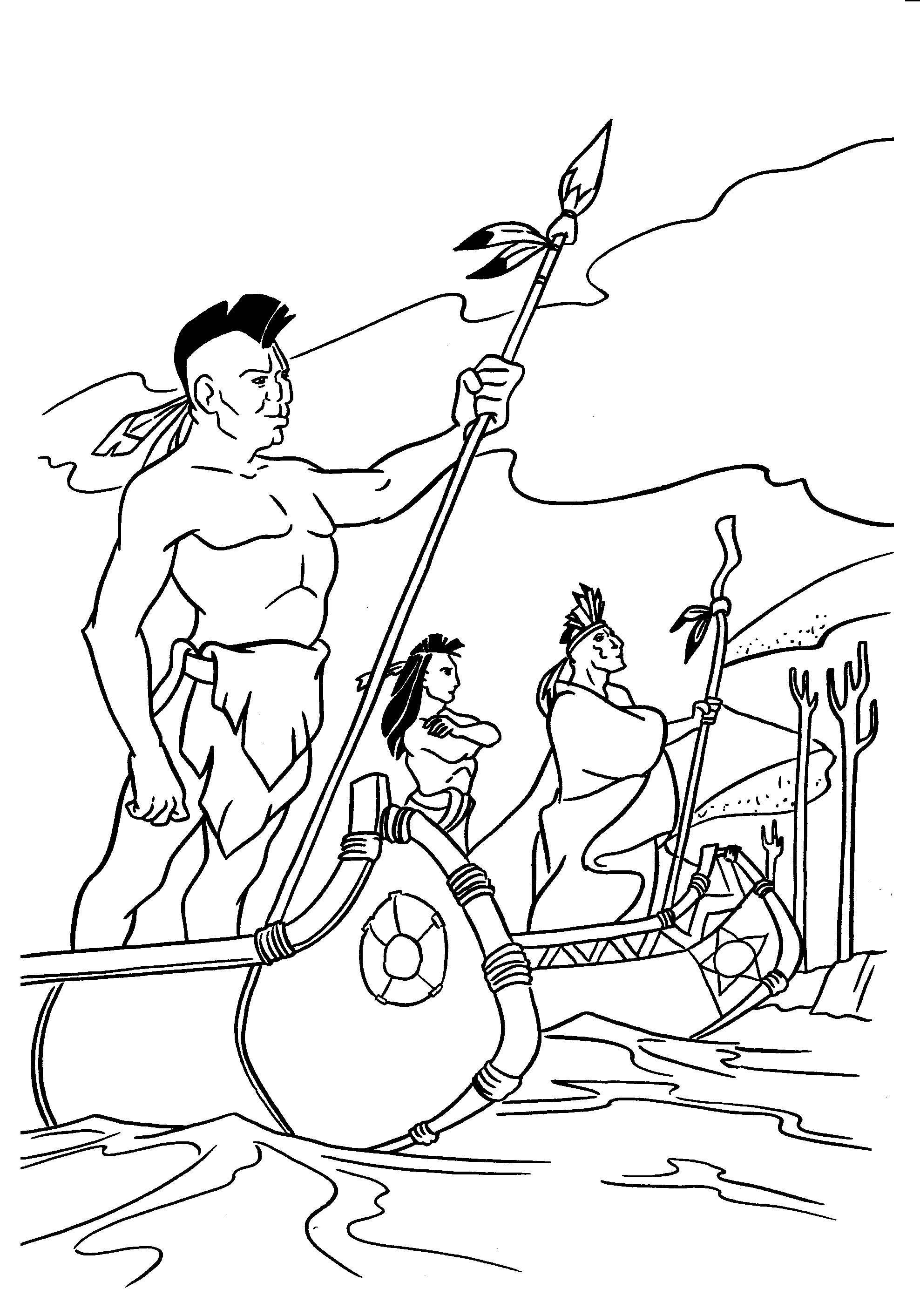 Cherokee Indian - Coloring Pages for Kids and for Adults