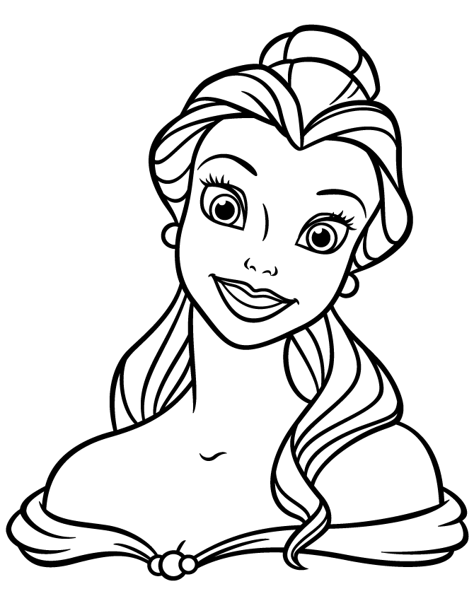 Baby Princess Belle Coloring Pages - High Quality Coloring Pages