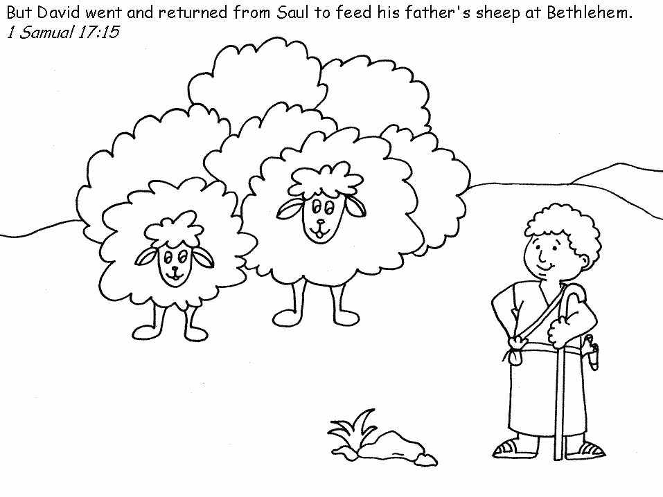 David The Shepherd Coloring Pages - Coloring Page