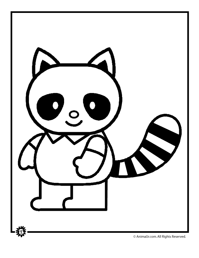 Cute Cartoon Animals - Coloring Pages for Kids and for Adults